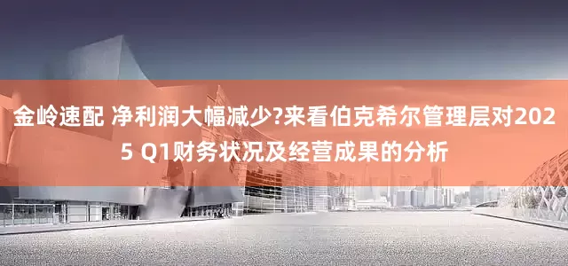 金岭速配 净利润大幅减少?来看伯克希尔管理层对2025 Q1财务状况及经营成果的分析